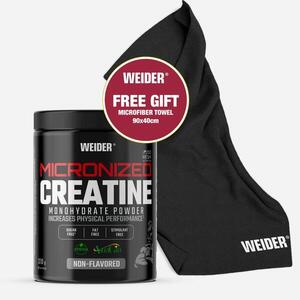 Weider Mikronizált kreatin, ízesítetlen, 310 g + ajándék törölköző kép