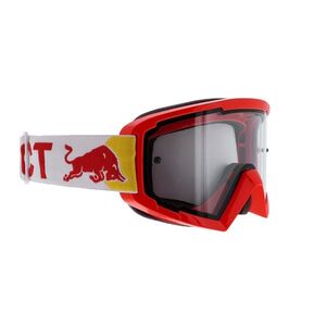 Motocross szemüveg RedBull Spect Whip, piros, átlátszó plexi, 100%-os UVA- és UVB-védelem, olaj- és zsírálló TPU keret kép