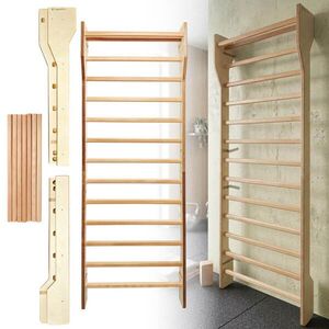 Bordásfal inSPORTline Shapemar 250x90 cm, nagyobb távolság a faltól, tömör bükkfa, 2 x lakkozott felület, tartozékok rögzítésének lehetősége kép