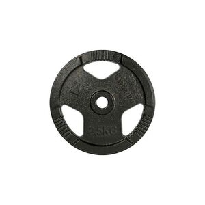 Öntöttvas súlytárcsa inSPORTline Hamerton Black 2, 5 kg 30 mm, kopásgátló bevonat, praktikus fogantyú, hosszú élettartam kép