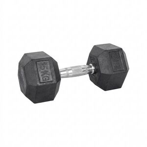 Hatszögletű súlyzó inSPORTline Hexsteel 15 kg, ergonomikus csúszásmentes fogantyú, modern design, precíz kivitelezés kép