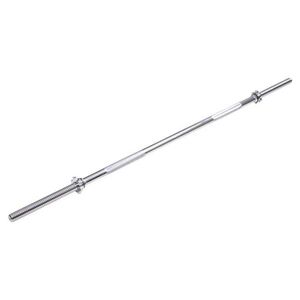 Súlyemelő rúd inSPORTline Welexty egyenes 160cm/30mm menettel és hüvelyekkel, kiváló minőségű acél rúd, csúszásmentes fogantyúk kép