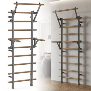 Bordásfal inSPORTline Wootaline 199x80 cm, húzódzkodóval és tolódzkodóval, szürke, falhoz rögzíthető, könnyű karbantartás, egyszerű összeszerelés kép