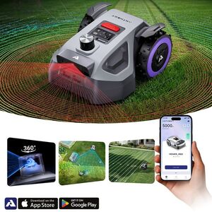 Robotfűnyíró Anthbot M5 LiDAR (500 m²), emelkedés észlelése, automatikus esőérzékelés, Dual Vision – vizuális navigáció, 360°-os LiDAR szkenner kép