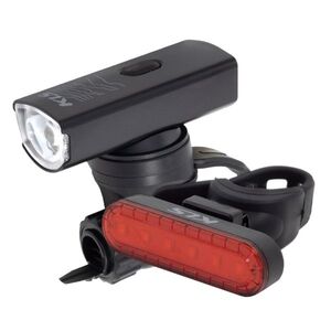 Kerékpár lámpa szett Kellys GLO 350, USB-C-n keresztül tölthető, univerzális rögzítőrendszer, 350 lumen fényerő, nagy teljesítmény, vészüzemmód kép