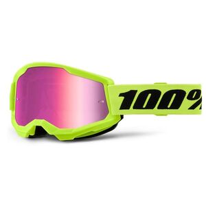 Junior motocross szemüveg 100% Strata 2 Junior Mirror, páramentes bevonat, kétrétegű habszivacs, csúszásgátló pánt kép