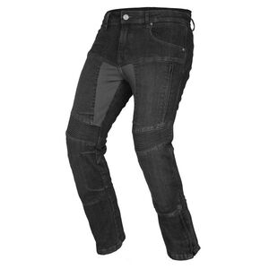 Férfi motoros farmer Ayrton 505 fekete, Super Stretch denim külső réteg, Aramidszálas béléss, légáteresztő textilbélés, YKK 8-as méretű cipzár kép