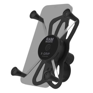 Nagyméretű telefontartó Tough-Strip kormányra szerelhető tartóval RAM Mounts X-Grip, két feszítőpánt, tartós kompozit anyag, rozsdamentes acél kép