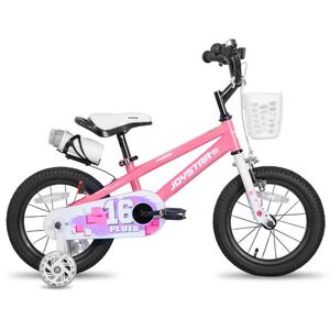 Gyermekkerékpár Joystar Pluto 16", 105-135 cm, világító segédkerekek, állítható nyeregmagasság, szilárd acélváz, zárt láncvédő burkolat kép