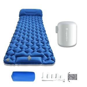 Felfújható matrac inSPORTline Soultea mini pumpával 190x60x6 cm, alacsony súly, kompakt méretek, hatékony szigetelés, javítófolt, 40D nylon kép
