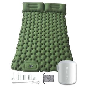 Felfújható kétszemélyes matrac inSPORTline Faustea mini pumpával 192x125x8 cm, alacsony súly, kompakt méretek, hatékony szigetelés, beépített pumpa kép