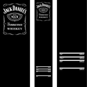 Darts puha szőnyeg Jack Daniels dizájnnal 290×60cm - fekete JD logóval kép