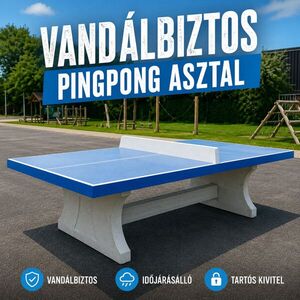 vandálbiztos, kültéri HeBlad beton pingpong asztal klasszikus kék, 1360 kg kép