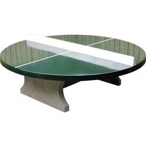 vandálbiztos, kültéri HeBlad beton pingpong asztal klasszikus zöld, kerek, 1570 kg kép