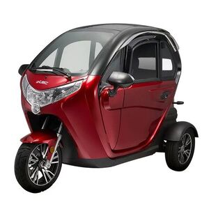 Elektromos robogó tetővel W-TEC Tukago - 45 km/h, tolatókamera 4"-os LCD kijelzővel, multimédiás Bluetooth, biztonsági övek, riasztórendszer - piros kép