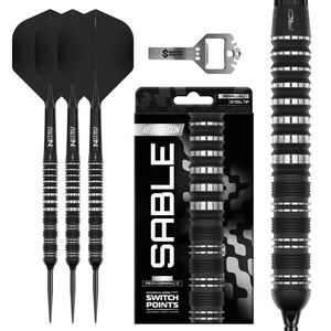 dart szett Red Dragon steel Sable 01 90% Switch Point Parallel 23g kép