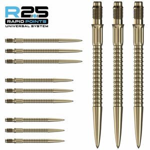 darts fémhegy Mission R2.5 Rapid Points - GV1 arany, 30mm kép