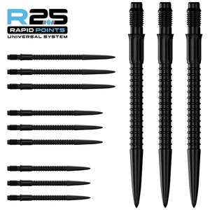 darts fémhegy Mission R2.5 Rapid Points - GV1 fekete, 30mm kép
