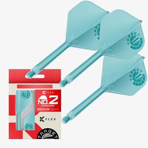 Darts toll és szár egyben, Target Japan K-Flex Aquamarine, hosszú szár és No2 toll kép