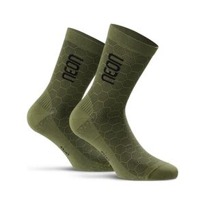 NEON Klasszikus kerékpáros zokni - NEON 3D - zöld/fekete kép