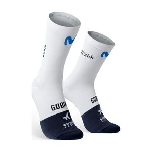 GOBIK Klasszikus kerékpáros zokni - LIGHTWEIGHT 2.0 MOVISTAR TEAM 26 - fehér/fekete kép