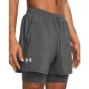 Under Armour LAUNCH 5 2-IN-1 Férfi rövidnadrág, szürke, méret L kép