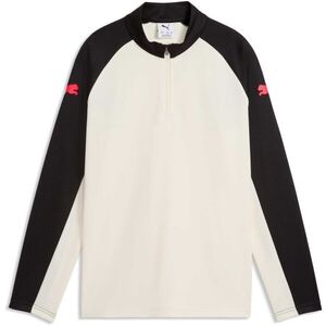 Puma INDIVIDUALLIGA 1/4 ZIP TOP JR Gyerek focipulóver, bézs, méret kép