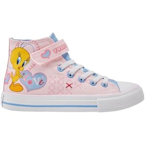 LOONEY TUNES ROBINS TWEETY Gyerek magas szárú tornacipő, rózsaszín, méret kép