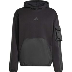adidas CITY TECH UTILITY HOODED M Férfi pulóver, fekete, méret kép