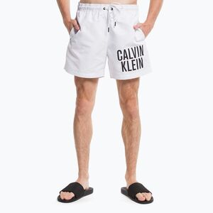 Férfi Calvin Klein Medium zsinóros úszónadrág fehér (Medium Drawstring KM0KM00739YCD) kép