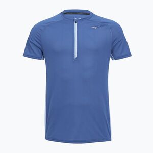 Férfi futópóló Mizuno Trail DryAeroFlow HZ Tee federal blue (Trail DryAeroFlow Half Zip Tee J2GAB00714) kép