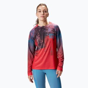 Női kerékpáros hosszú ujjú felső Endura Tropical Print Ltd pomegranate (Tropical Print Ltd W E6233PO) kép