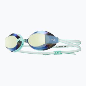 Női úszószemüveg TYR Blackops 140 Ev Racing tükrözött arany/ menta/ fehér (Blackops 140 Ev Racing Mirrored LGBKOPFM_299) kép