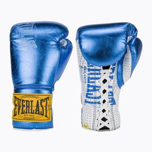 Boxkesztyű Everlast Fight Leather blue (Fight Leather EV1910MFG-BLU) kép