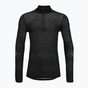 Férfi thermo pulóver Smartwool Intraknit Thermal Merino Base Layer 1/4 Zip black/white (Intraknit Thermal Merino Base Layer 1/4 Zip 02824-960) kép