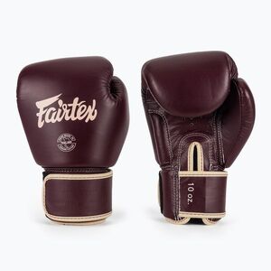 Boxkesztyű Fairtex Real Leather Boxing maroon (Real Leather Boxing BGV16-MN) kép