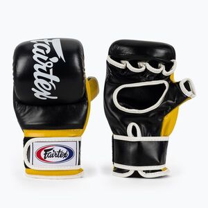 Fairtex Super Sparring Grappling kesztyű fekete/sárga (Super Sparring Grappling FGV18-BK/YW) kép