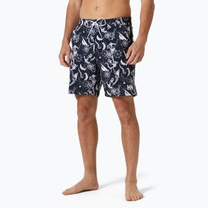 Férfi úszónadrág Helly Hansen Newport Boardshorts 8" navy nautical aop (Newport Boardshorts 8" 34165_599) kép