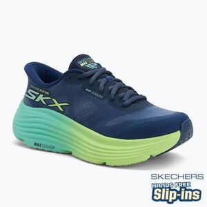 Női SKECHERS Max Cushioning Endeavour Hallandale navy/lime futócipők (Max Cushioning Endeavour Hallandale 129473 NVLM) kép