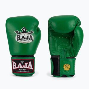 RAJA BOXING Single Standard valódi bőr zöld bokszkesztyű (Standard Genuine Leather RBGV-GL-1-GN) kép