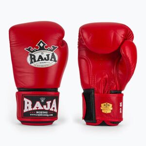 RAJA BOXING Egyszeres Standard valódi bőr bokszkesztyű piros (Standard Genuine Leather RBGV-GL-1-RD) kép