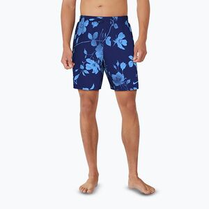 Férfi Nike Fine Floral 7" Volley úszónadrág éjfekete tengerészkék (Fine Floral 7" Volley NESSF541) kép