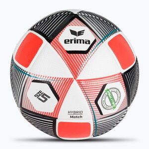 ERIMA Hybrid Match ezüst/tűzpiros-korall labdarúgó méret 5 (Hybrid Match 7192401) kép