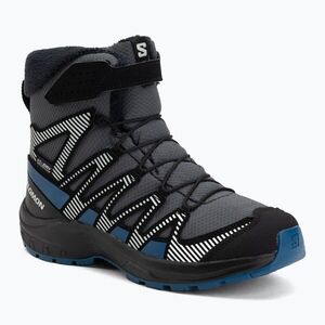 Gyermek túrabakancs Salomon XA Pro V8 Winter Waterproof turbulence / fekete / sötétkék (XA Pro V8 Winter Waterproof L47857400) kép