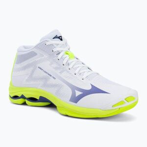 Röplabdacipő Mizuno Wave Lightning Pro Mid white/lightning yellow/dazzling blue (Wave Lightning Pro Mid V1GA266539) kép