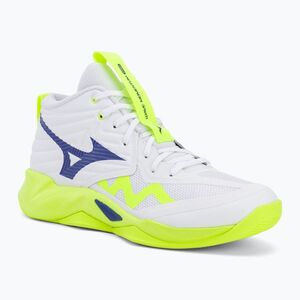 Röplabdacipő Mizuno Wave Momentum Pro Mid white/lightning yellow/dazzling blue (Wave Momentum Pro Mid V1GA254539) kép