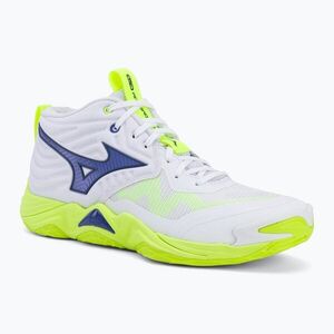 Röplabdacipő Mizuno Wave Momentum Elite Mid white/lightning yellow/dazzling blue (Wave Momentum Elite Mid V1GA251739) kép