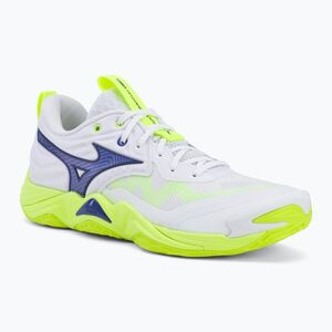 Röplabdacipő Mizuno Wave Momentum Elite white/lightning yellow/dazzling blue (Wave Momentum Elite V1GA251239) kép