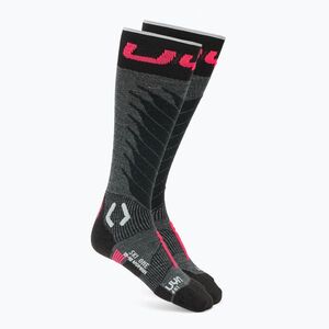 Férfi sízokni UYN Ski One Merino anthracite/pink (Ski One Merino S100275) kép
