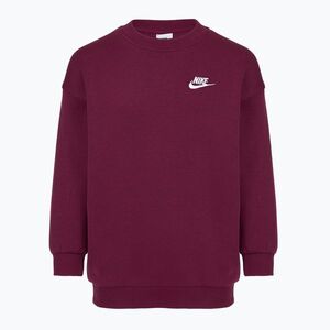 Gyerek pulóver Nike Sportswear Club Fleece burgundy/white (Sportswear Club Fleece FD2923) kép